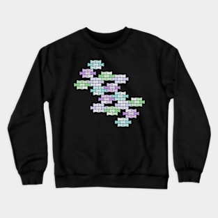 Purple, Green, Blue geometric shapes Crewneck Sweatshirt